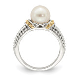 Shey Couture Sterling Silver Rhodium-plated with 14K Accent 8-9mm Freshwater Cultured Pearl Ring
