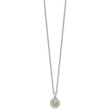 Shey Couture Sterling Silver Rhodium-plated with 14K Accent Diamond 18 inch Necklace