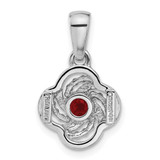 Shey Couture Sterling Silver Rhodium-plated with 14k Accent Garnet 18 inch Necklace