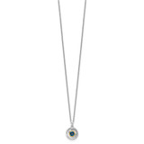 Shey Couture Sterling Silver Rhodium-plated with 14k Accent London Blue Topaz 18 inch Necklace