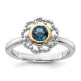 Shey Couture Sterling Silver Rhodium-plated with 14k Accent London Blue Topaz Ring - QT-1D4DDAF6-2281