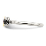 Shey Couture Sterling Silver Rhodium-plated with 14K Accent Polished Cushion-cut Created Ruby Ring - QT-EF32A947-8130