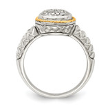 Shey Couture Sterling Silver Rhodium-plated with 14K Accent Polished Diamond Ring - QT-D401C4EA-8360