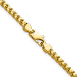 14K 26 inch 3mm Franco with Fancy Lobster Clasp Chain