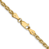 14k 26 inch 3mm Parisian Wheat with Lobster Clasp Chain