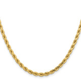 14K 26 inch 4.25mm Diamond-cut Rope with Lobster Clasp Chain