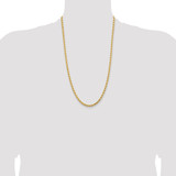 14K 26 inch 4.25mm Diamond-cut Rope with Lobster Clasp Chain