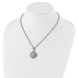 Shey Couture Sterling Silver with 14K Accent 18 Inch Antiqued Diamond Necklace - QT-61BAC469-3870