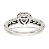 Shey Couture Sterling Silver with 14K Accent Antiqued Amethyst Heart Ring - QT-316DB06F-3389