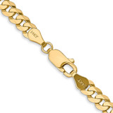 14K 26 inch 4.75mm Flat Beveled Curb with Lobster Clasp Chain
