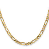 14K 26 inch 4.75mm Flat Figaro with Lobster Clasp Chain