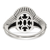 Shey Couture Sterling Silver with 14K Accent Antiqued Checkerboard-cut Black Onyx Ring - QT-79707F3E-3694