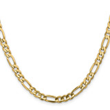14K 26 inch 5.5mm Concave Open Figaro with Lobster Clasp Chain