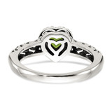 Shey Couture Sterling Silver with 14K Accent Antiqued Heart Peridot Ring - QT-D642C217-2113