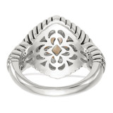 Shey Couture Sterling Silver with 14K Accent Antiqued Mother of Pearl Ring - QT-541058B1-6734