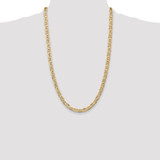 14K 26 inch 6.25mm Concave Anchor with Lobster Clasp Chain