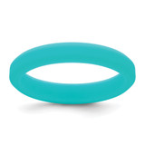 Silicone Aqua Blue 4mm Ridged Edge Band - SL-A27F13B2-1646
