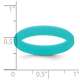 Silicone Aqua Blue 4mm Ridged Edge Band - SL-F1319AD8-5086