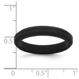 Silicone Black 4mm Ridged Edge Band - SL-8BCB5162-2892