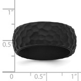 Silicone Black 8.50mm Hammered Band - SL-A17981AC-9927