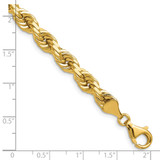14K 26 inch 6.5mm Diamond-cut Rope with Fancy Lobster Clasp Chain