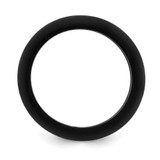 Silicone Black 8mm Domed Band Size 10