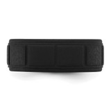 Silicone Black 8mm Grid Pattern Band - SL-50AD359F-8007