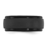 Silicone Black 9mm Ridged Edge Band - SL-3C732B74-4154