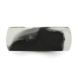 Silicone Black and Grey Camouflage 8.7mm Domed Band Size 9