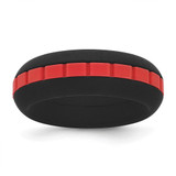 Silicone Black with Red Grooved Center 7.50mm Band - SL-A748A287-4436