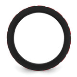 Silicone Black with Red Grooved Center 7.50mm Band - SL-FA326A73-1834