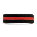 Silicone Black with Red Line Center 7.5mm Flat Band Size 13