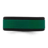 Silicone Black with Removable Green Center 8mm Band - SL-E13BA1DF-2017
