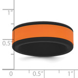 Silicone Black with Removable Orange Center 8mm Band - SL-83B76BE7-4429