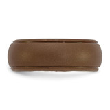 Silicone Bronze Metallic 8mm Ridged Edge Band Size 10