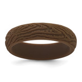 Silicone Brown 5.70mm Wood Grain Pattern Band - SL-C82AE0F6-4830