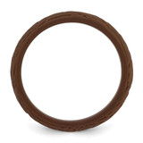Silicone Brown 5.70mm Wood Grain Pattern Band - SL-FB7DA7B3-7514