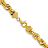 14K 26 inch 8mm Diamond-cut Rope with Fancy Lobster Clasp Chain