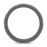 Silicone Dark Gray 8mm Grid Pattern Band - SL-CCB35035-4659