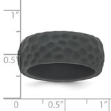 Silicone Dark Grey 8.50mm Hammered Band - SL-5A6EF52D-4979