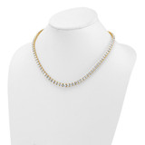 14k 28 1/2 carat Lab Grown Diamond VS/SI+ G+ Complete Round 18 inch Graduated Tennis Necklace