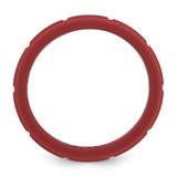 Silicone Dark Red 8mm Grid Pattern Band - SL-5E6E9BB9-2444