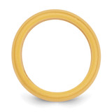 Silicone Gold Metallic 8mm Ridged Edge Band Size 8