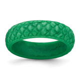 Silicone Green Mermaid Pattern 5.7mm Domed Band Size 6