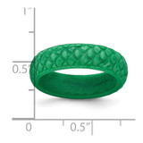 Silicone Green Mermaid Pattern 5.7mm Domed Band Size 6