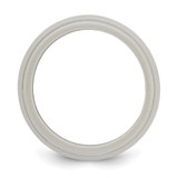Silicone Grey 8mm Ridged Edge Band Size 8