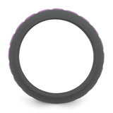 Silicone Grey with Purple Grooved Center 7.50mm Band - SL-768014AB-2101