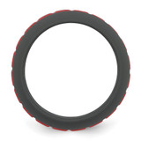 Silicone Grey with Red Grooved Center 7.50mm Band - SL-C3F877D9-2063