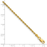 14K 28 inch 1.75mm Diamond-cut Rope with Lobster Clasp Chain