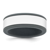 Silicone Grey with Removable White Center 8mm Band - SL-48F9A77D-1021